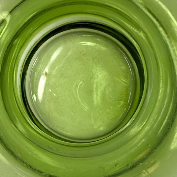 Vintage Green Glass Fluted Mini Vase/ Bowl - Picture 4 of 5